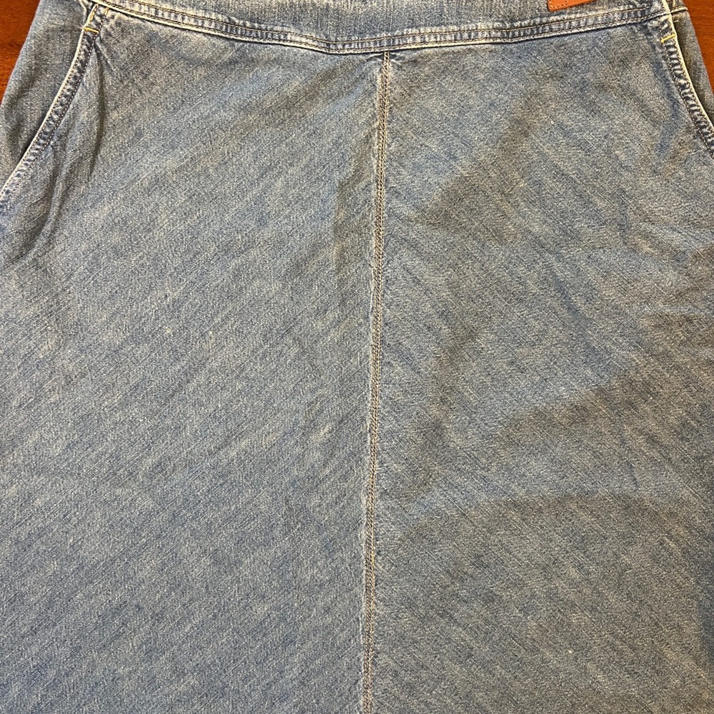 Lauren Jeans Co. Ralph Lauren Vintage Women Denim Fit/ Flare Jean Skirt Size 8 - Picture 2 of 6